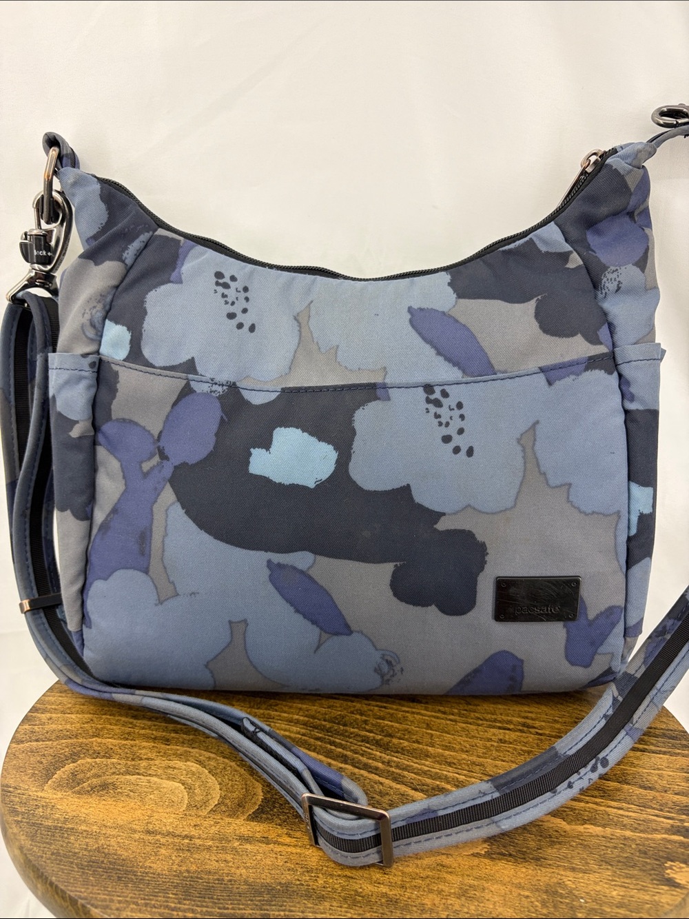 PacSafe CitySafe 100S Travel Petite RFID Crossbody Purse Bag in Blue Orchid